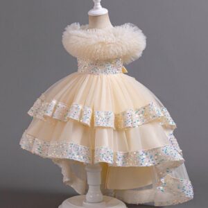 GB- Creem Fluffy Dropping Princess Dress